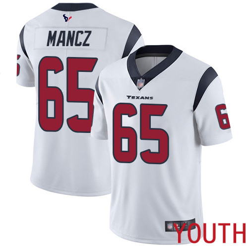 Houston Texans Limited White Youth Greg Mancz Road Jersey NFL Football #65 Vapor Untouchable